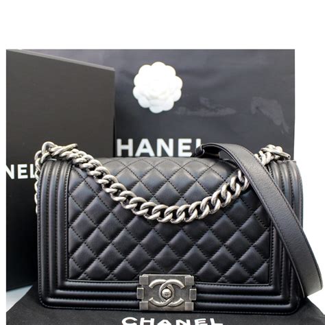 boy chanel black|small black chanel boy bag.